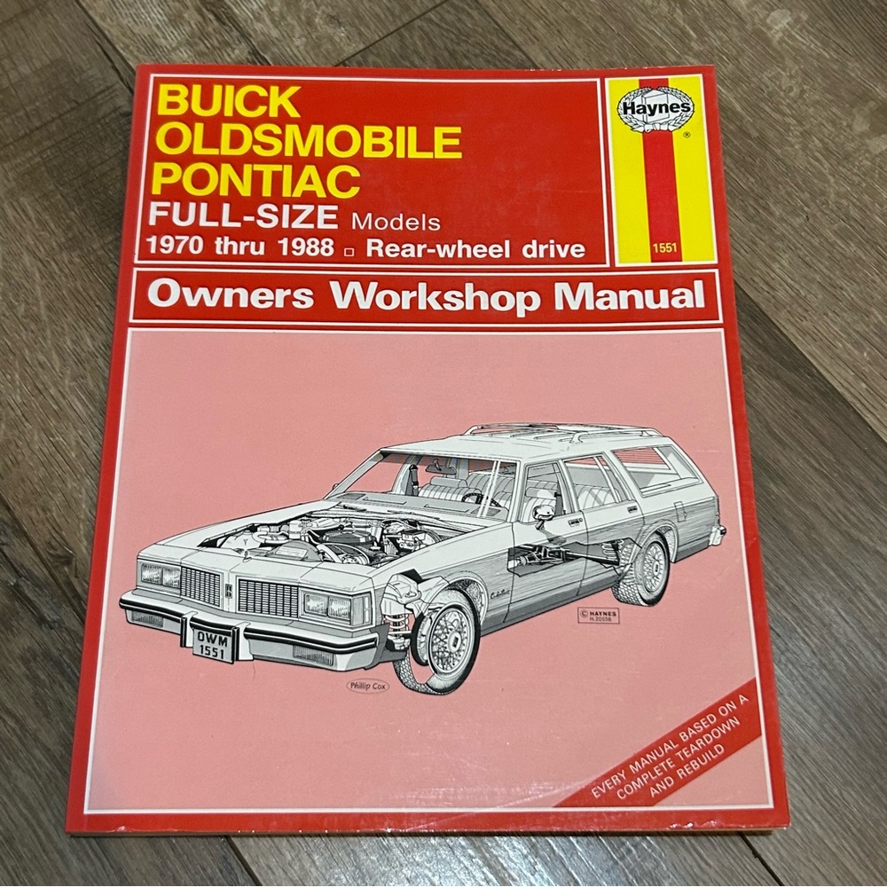 Buick Oldsmobile & Pontiac full-size RWD 1970-90 Haynes Repair Manual 19025